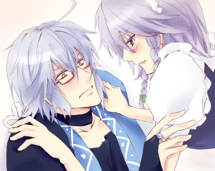 izayoi sakuya and morichika rinnosuke (touhou) drawn by kotomi