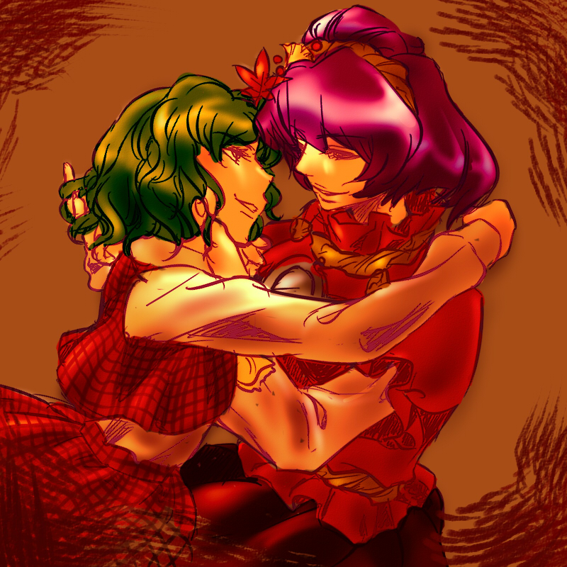 kazami yuuka and yasaka kanako (touhou) drawn by taro_(116taro)