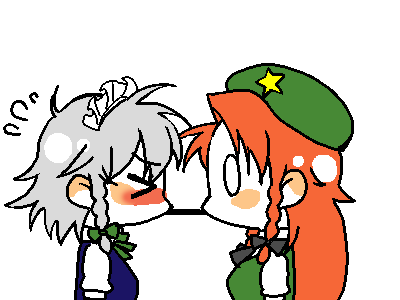 izayoi sakuya and hong meiling (touhou) drawn by kondou_(acid)