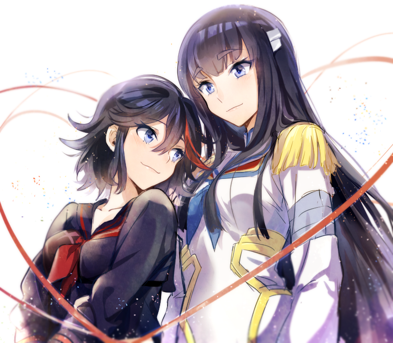 matoi ryuuko, senketsu, kiryuuin satsuki, and junketsu (kill la kill) drawn by mery_(yangmalgage)