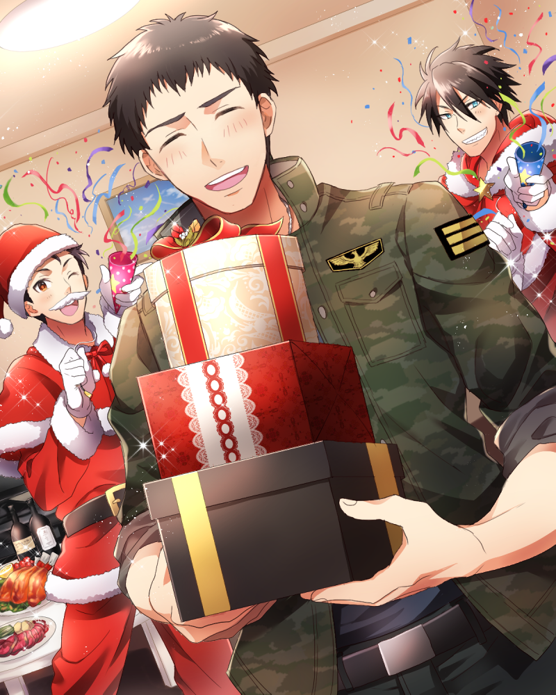 shingen seiji, akuno hideo, and kimura ryu (idolmaster and 1 more) drawn by shiron_(shiro_n)