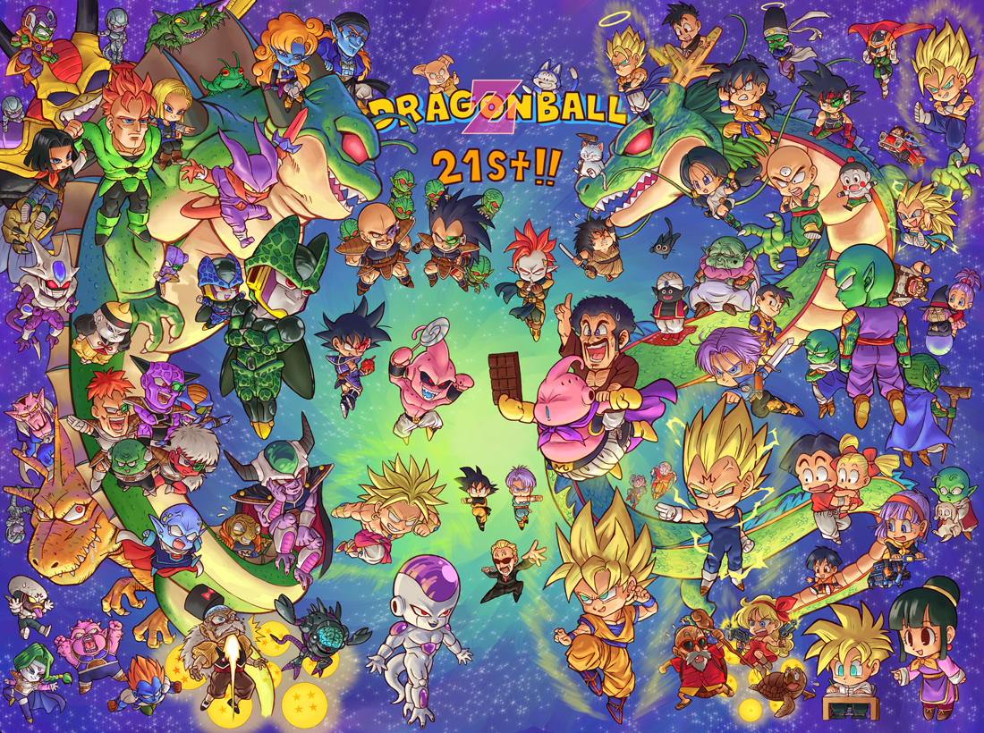 son goku, android 18, vegeta, bulma, son gohan, and 89 more (dragon ball  and 2 more) drawn by stargeyser