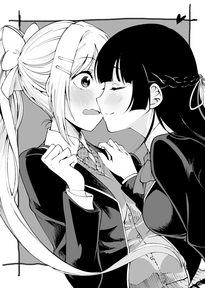 tsukino mito and higuchi kaede (nijisanji) drawn by sakayama_shinta