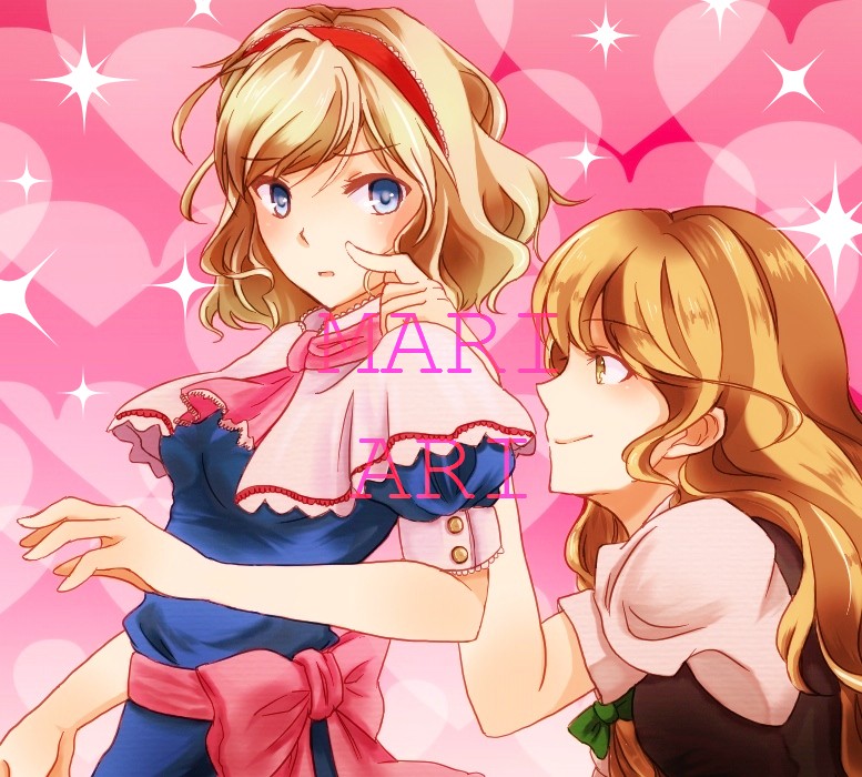 kirisame marisa and alice margatroid (touhou) drawn by meno_(ageet-02)