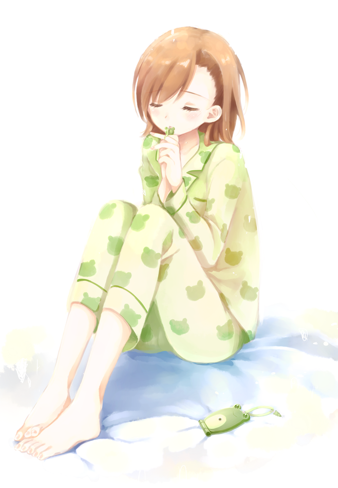 misaka mikoto and gekota (toaru majutsu no index and 1 more) drawn by aidumi