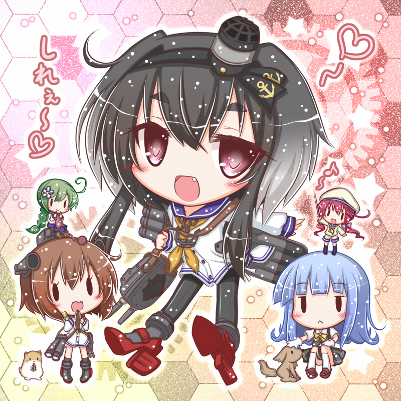 yukikaze, fairy, tokitsukaze, and hatsukaze (kantai collection) drawn by komakoma_(magicaltale)