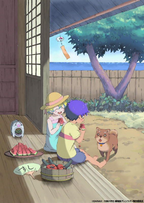 nia teppelin and simon (tengen toppa gurren lagann) drawn by gotou_nozomu