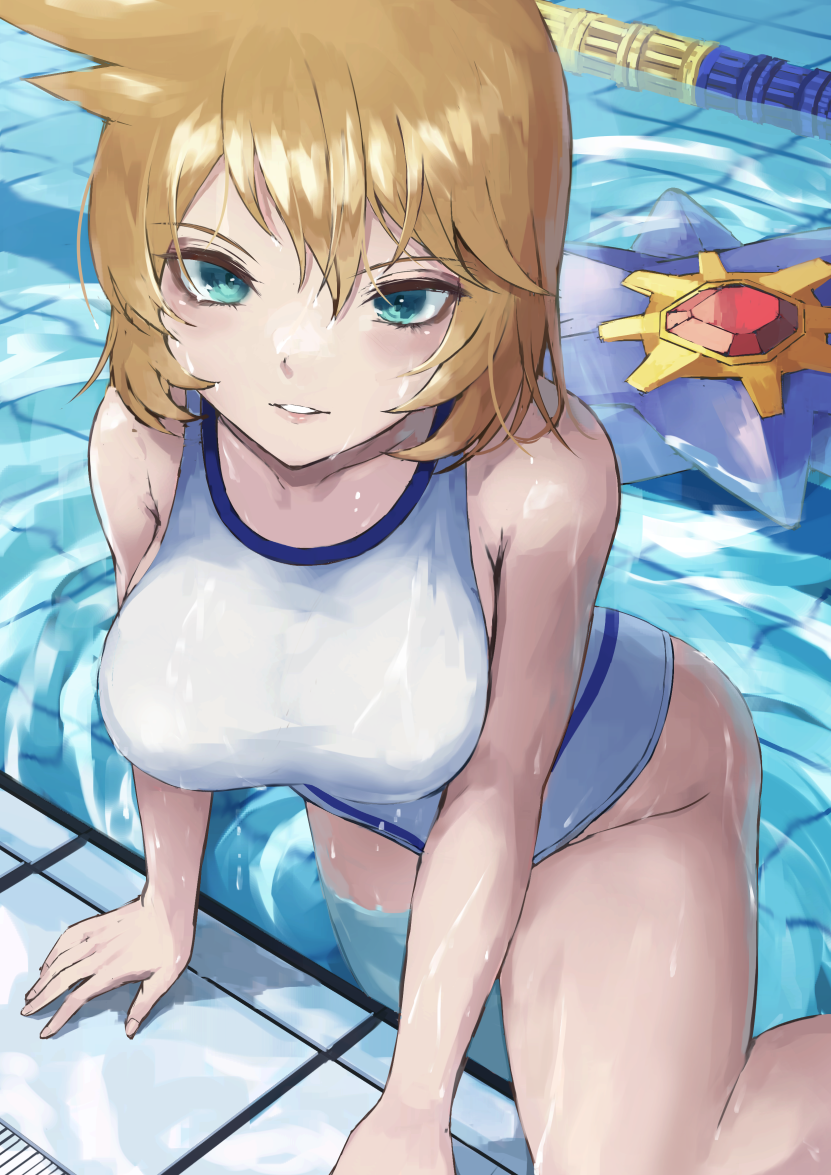 misty and starmie (pokemon and 1 more) drawn by fagi_(kakikaki)