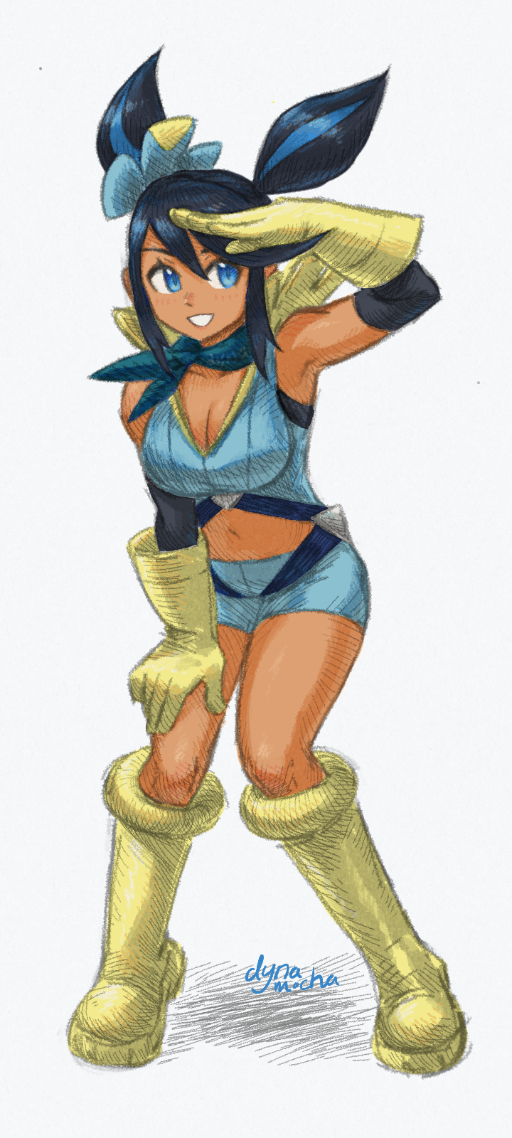 skyla (pokemon and 1 more) drawn by dynamocha