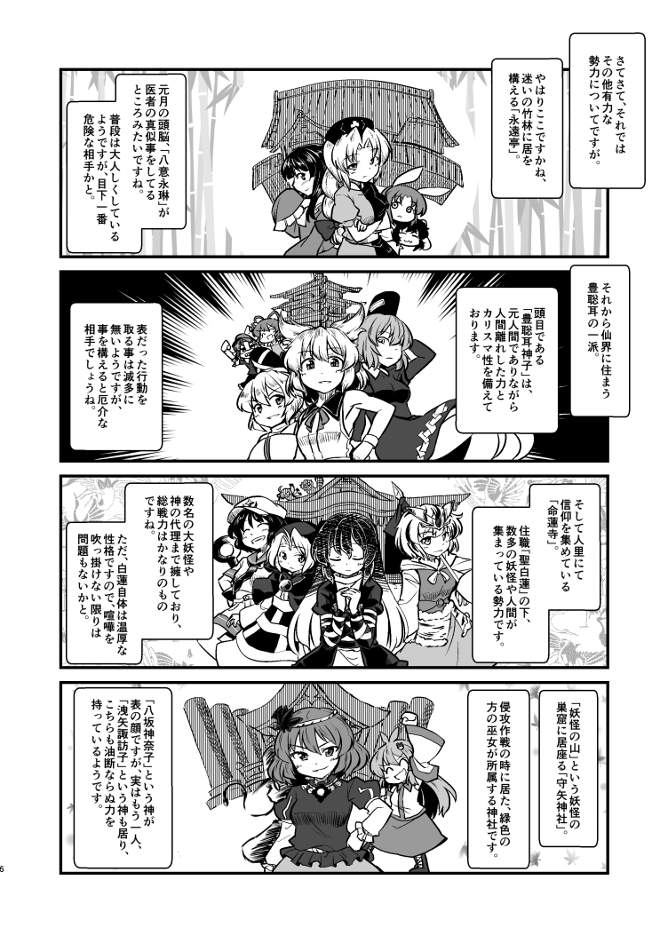 kochiya sanae, reisen udongein inaba, moriya suwako, houraisan kaguya, inaba tewi, and 13 more (touhou) drawn by berusuke_(beru_no_su)