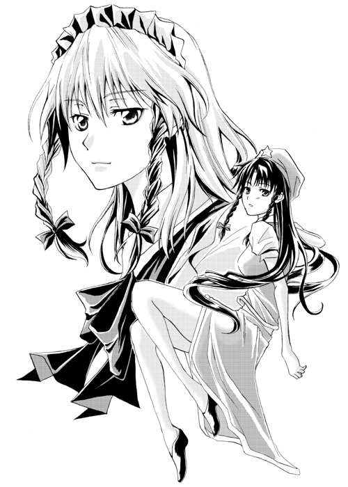 izayoi sakuya and hong meiling (touhou) drawn by asou_shin