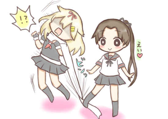 yuudachi, yuudachi kai ni, ayanami, and ayanami kai ni (kantai collection) drawn by jako_(jakoo21)