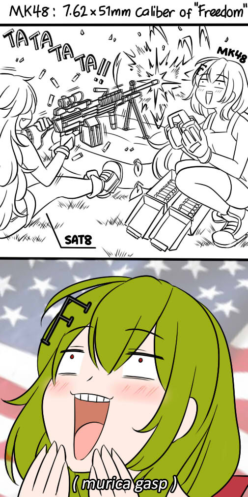 s.a.t.8 and mk48 (girls' frontline) drawn by guin_guin