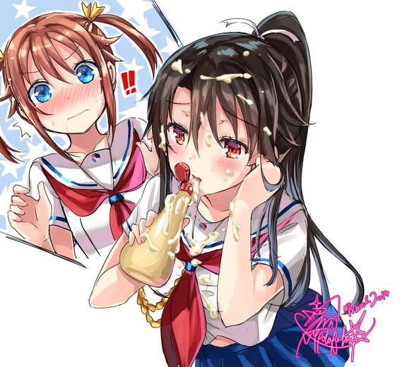 misaki akeno and munetani mashiro (high school fleet) drawn by gleision_adain