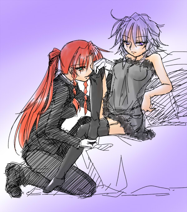 izayoi sakuya and hong meiling (touhou) drawn by sakura_(doors)