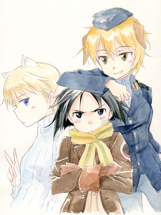 nikka edvardine katajainen, kanno naoe, and waltrud krupinski (world witches series and 1 more) drawn by agahari