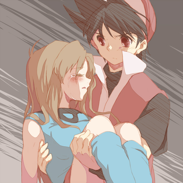 red and green (pokemon and 1 more) drawn by atom_(@tom)