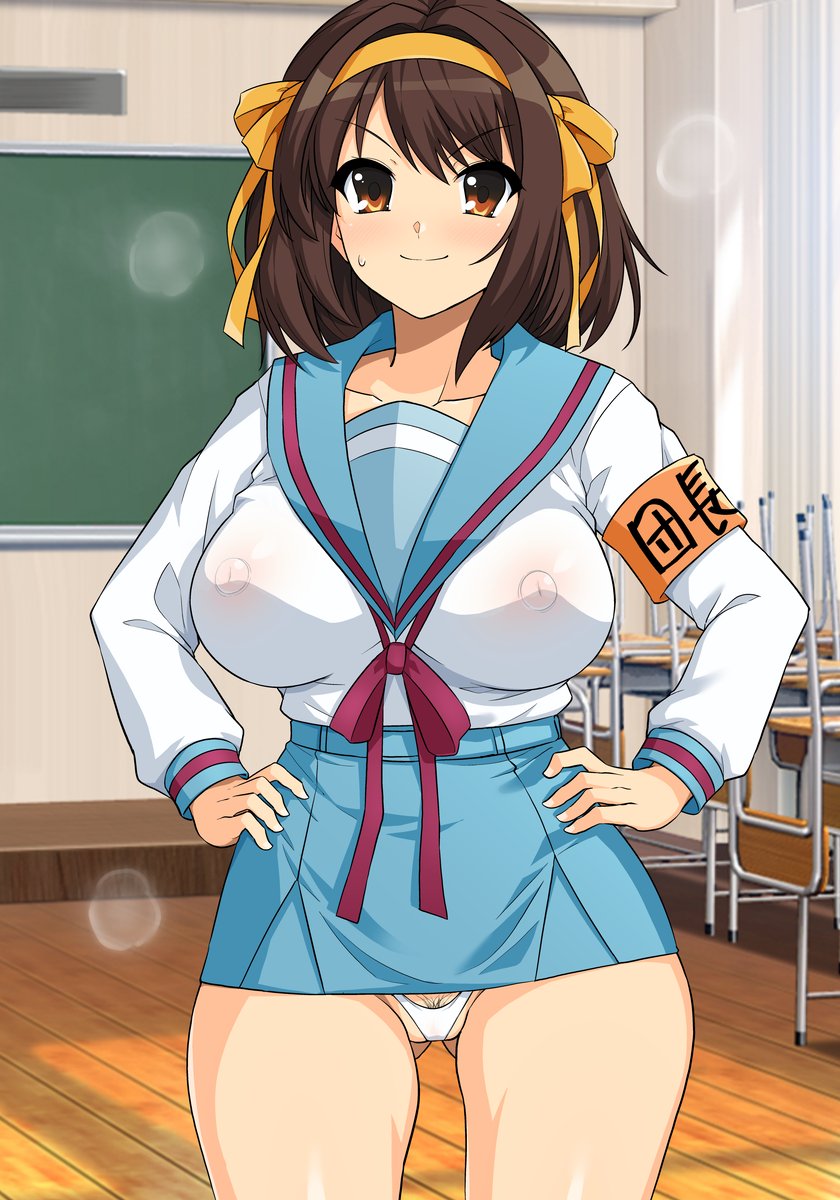 suzumiya haruhi (suzumiya haruhi no yuuutsu) drawn by haruhisky