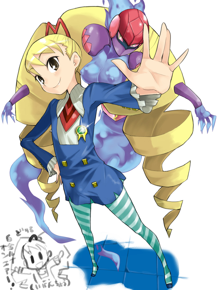 luna platz and queen ophiuca (mega man and 1 more) drawn by takayama_toshinori