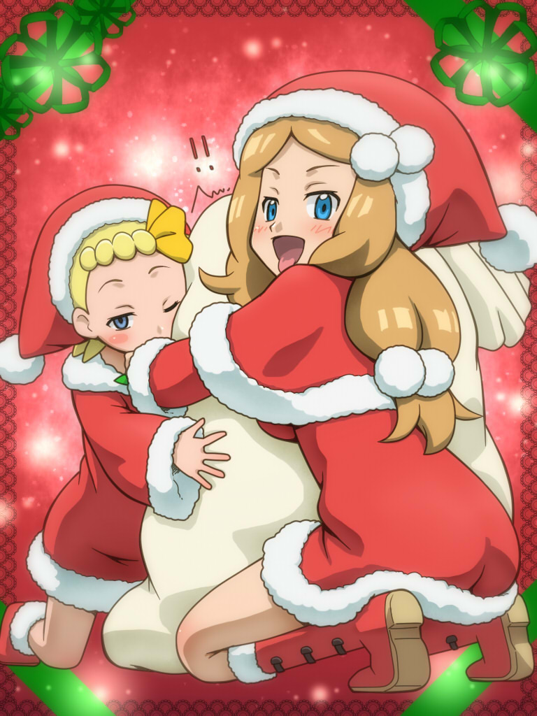 serena and bonnie (pokemon and 1 more) drawn by awa
