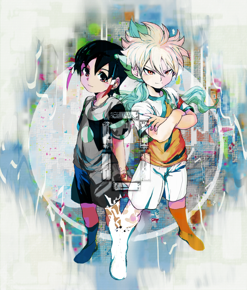 hakuryuu and shuu (inazuma eleven and 1 more) drawn by ieiieiiei