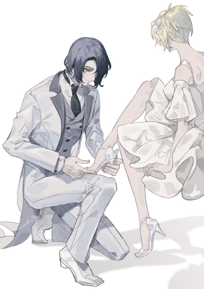 cagalli yula athha and athrun zala (gundam and 3 more) drawn by srslo_8y