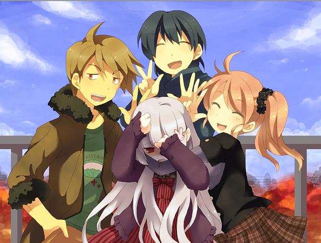 irisu kyouko, uujishima satoshi, edogawa takeru, and age hatori (irisu shoukougun!)