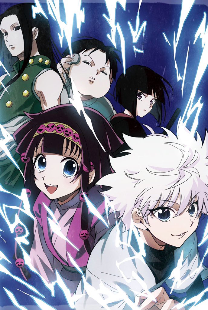 killua zoldyck, illumi zoldyck, alluka zoldyck, kalluto zoldyck, and milluki zoldyck (hunter x hunter) drawn by pittan_(piitapitapita)
