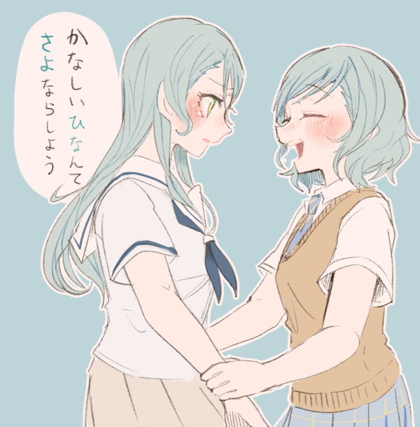 hikawa sayo and hikawa hina (bang dream!) drawn by itomugi-kun
