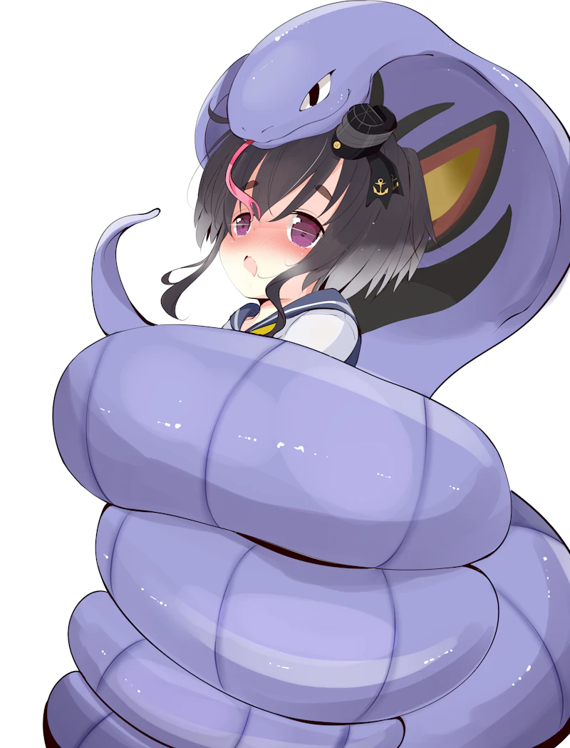 tokitsukaze and arbok (kantai collection and 1 more) drawn by inasa_orange
