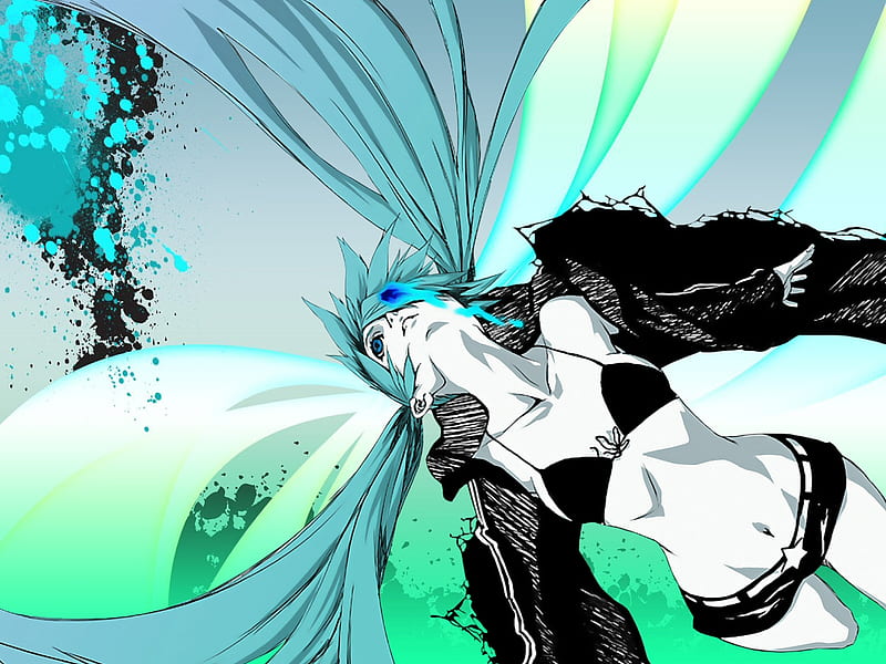 hatsune miku and black rock shooter (vocaloid and 1 more) drawn by rin_kyoutarou