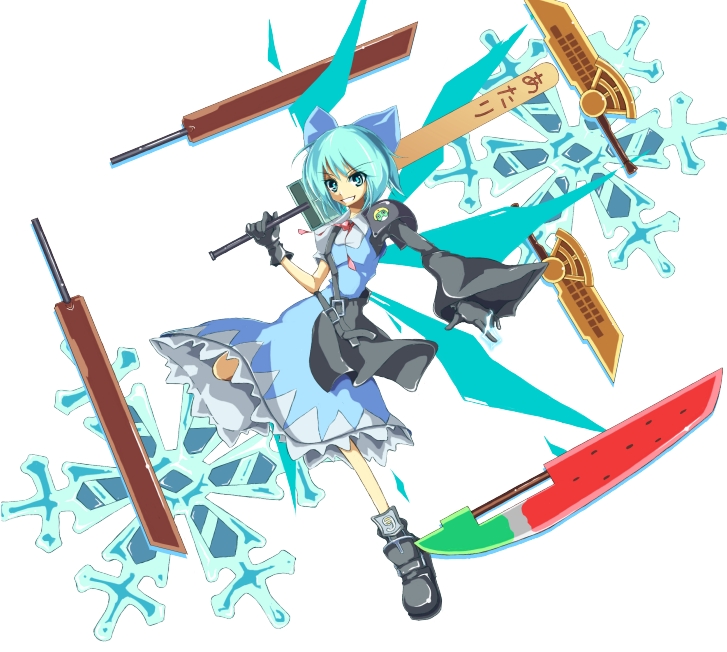 cirno and keroro (touhou and 2 more) drawn by sanshirou