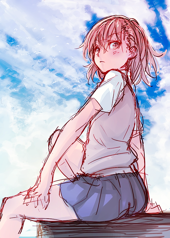 misaka mikoto (toaru majutsu no index and 1 more) drawn by isshi_pyuma