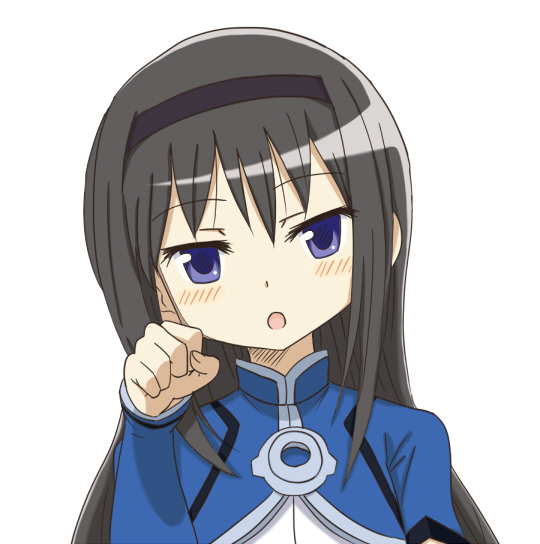 akemi homura and fin e ld si laffinty (mahou shoujo madoka magica and 1 more) drawn by hiraga_daidai