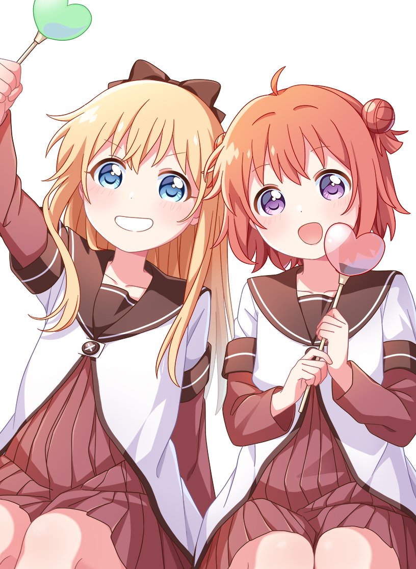 toshinou kyouko and akaza akari (yuruyuri) drawn by nnn_yryr