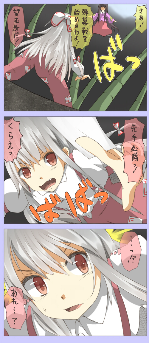 fujiwara no mokou and houraisan kaguya (touhou) drawn by shuga_(soranote)