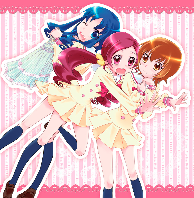 kurumi erika, hanasaki tsubomi, and myoudouin itsuki (precure and 1 more) drawn by mei_(abliss)