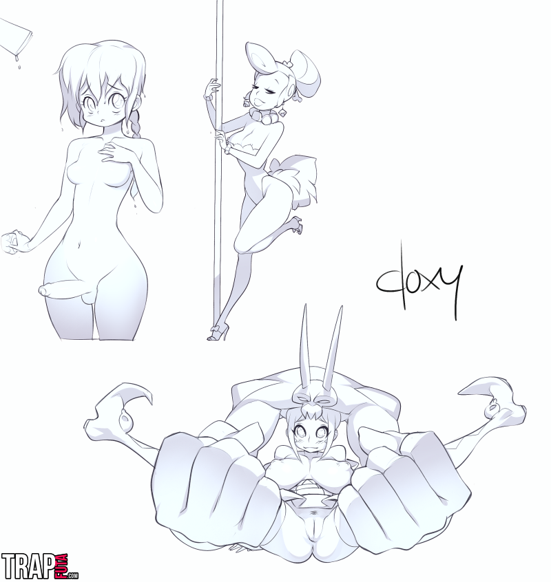 ranma-chan, cerebella, vice-versa, and wilma flintstone (ranma 1/2 and 2 more) drawn by doxy