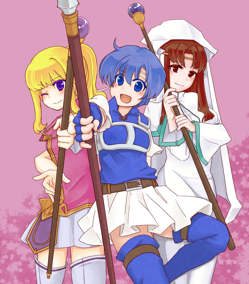shanna, clarine, and elen (fire emblem and 1 more) drawn by akamimigame