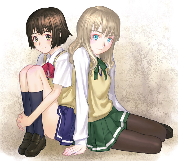 kaminagi ryouko and minato (zegapain) drawn by sakamoto_mineji