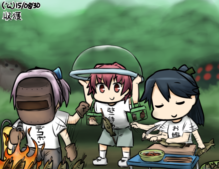 houshou, mutsu, shiranui, kinu, and ohmu (kantai collection and 1 more) drawn by hamu_koutarou