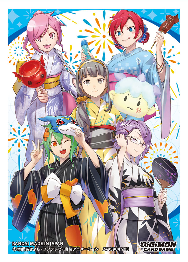 piyomon, v-mon, shinomiya rina, shiramine nokia, mikagura mirei, and 7 more (digimon and 3 more) drawn by nakano_haito