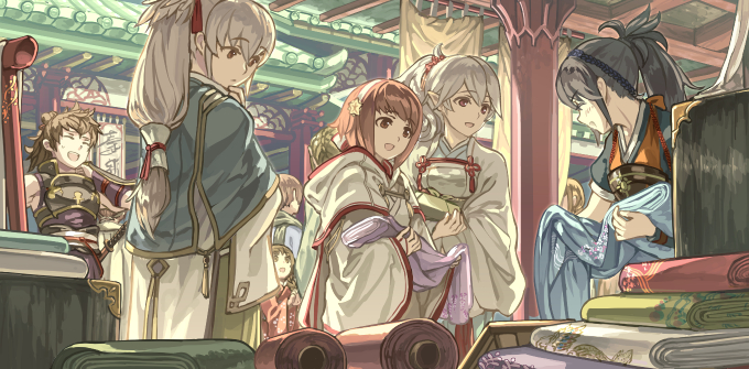 female corrin, takumi, sakura, oboro, and hinata (fire emblem and 1 more) drawn by harusame_(rueken)