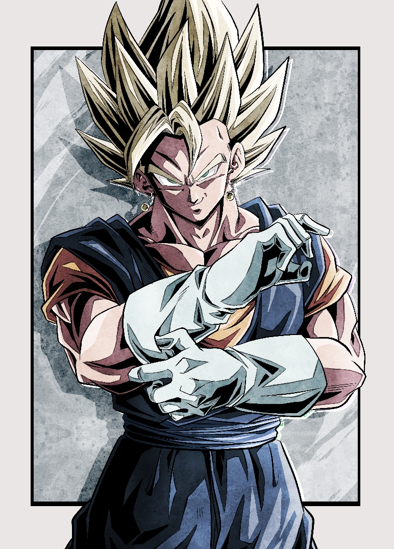 vegetto (dragon ball and 1 more) drawn by ushi_(akabec0)