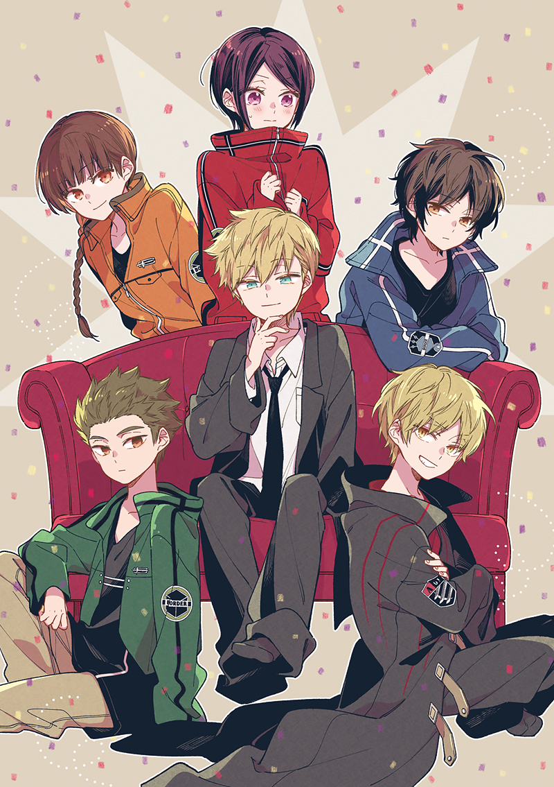 konami kirie, izumi kouhei, inukai sumiharu, karasuma kyousuke, teruya fumika, and 1 more (world trigger) drawn by noeru_(putty)
