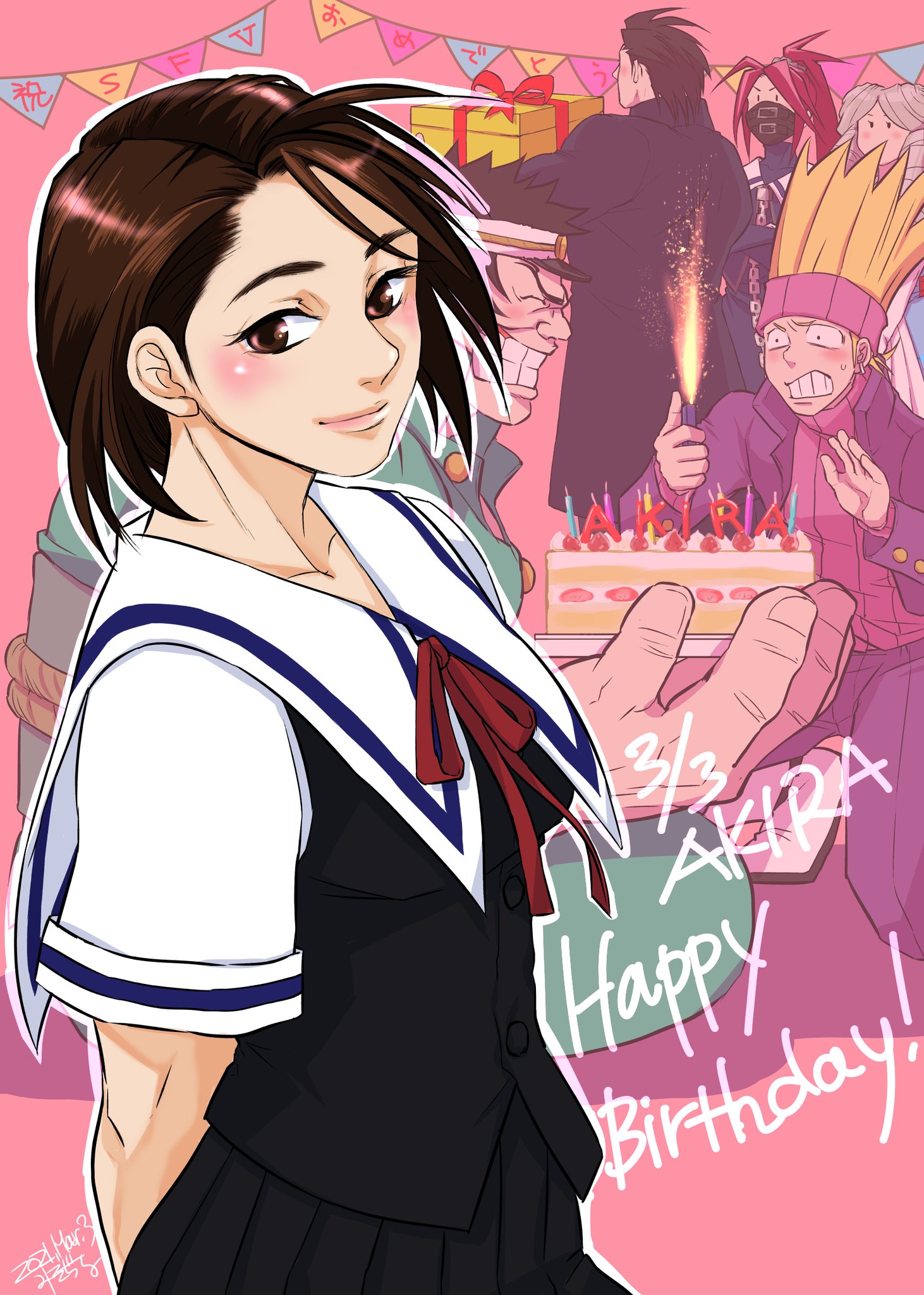 Kazama Akira Kirishima Yurika Himezaki Aoi Yamada Eiji Isurugi Gan And 1 More Street Fighter And 3 More Drawn By Misodiru Danbooru