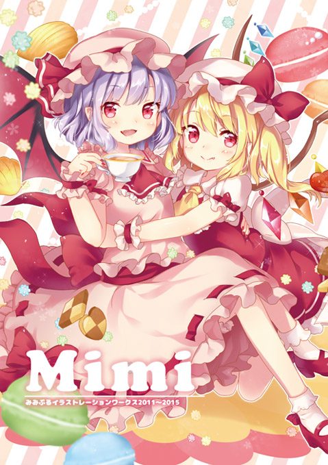 remilia scarlet and flandre scarlet (touhou) drawn by mimi_(mimi_puru)