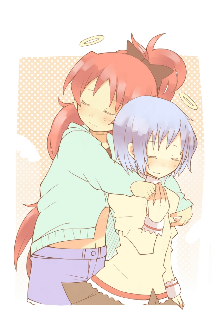 miki sayaka and sakura kyoko (mahou shoujo madoka magica) drawn by luo.