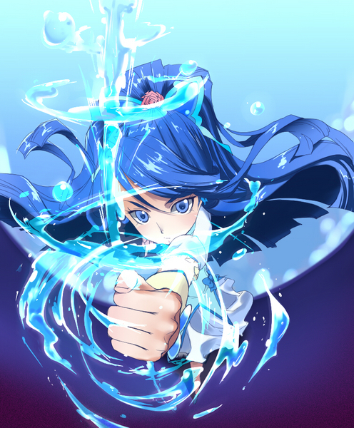 minazuki karen and cure aqua (precure and 1 more) drawn by aoren