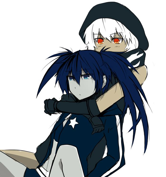 black rock shooter and strength (black rock shooter) drawn by aimai_(luckyfive)